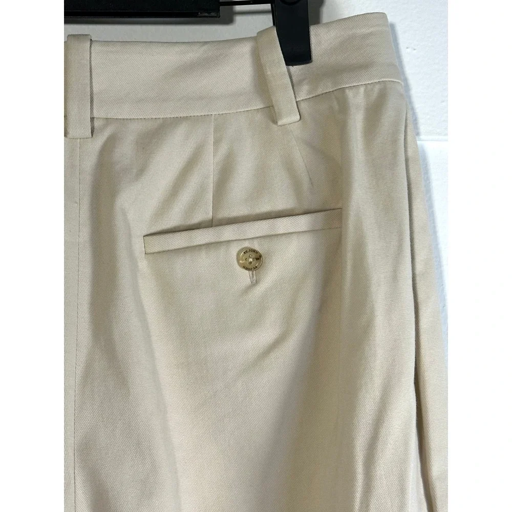 St John Sport womens 8 khaki Wide leg Chino high rise Pants‎ Trousers vintage